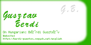 gusztav berdi business card